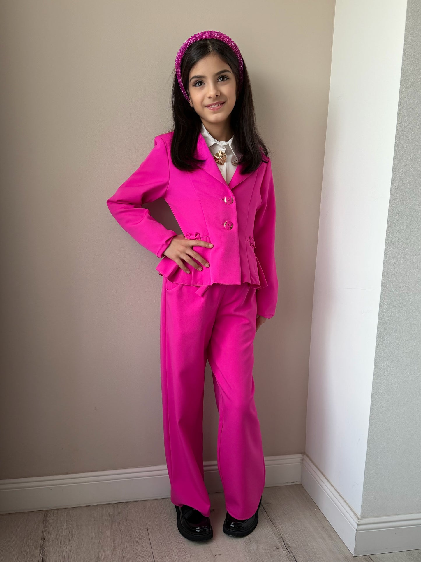 Costum Pati Pink( sacou+pantalon )