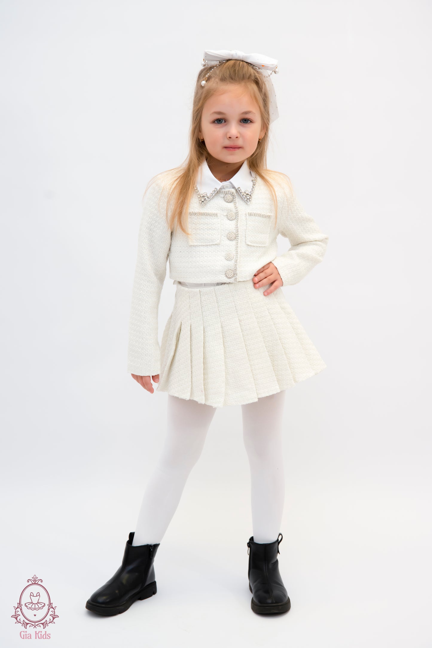 Costum Alba(fără guler)